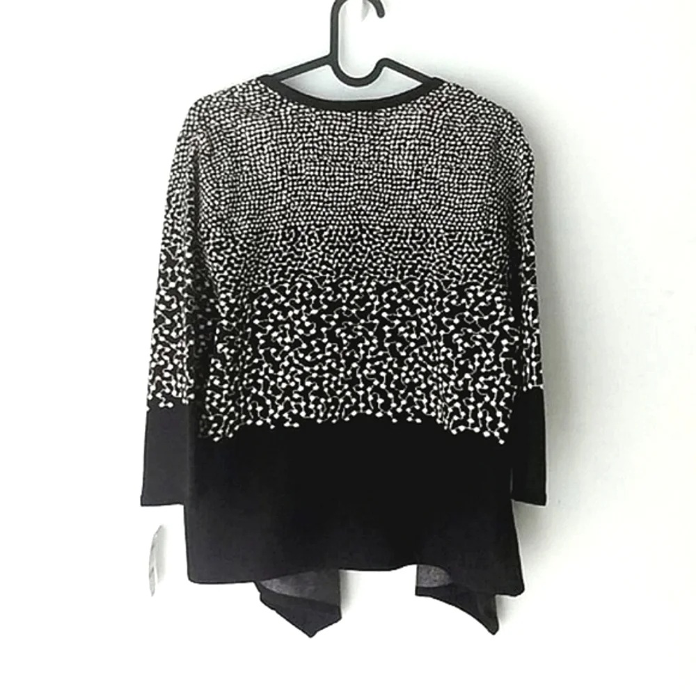 Alfani Open New Earth Deep Black Cardigan